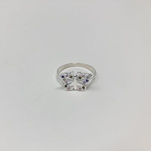 Butterfly sterling silver ring 925 for women